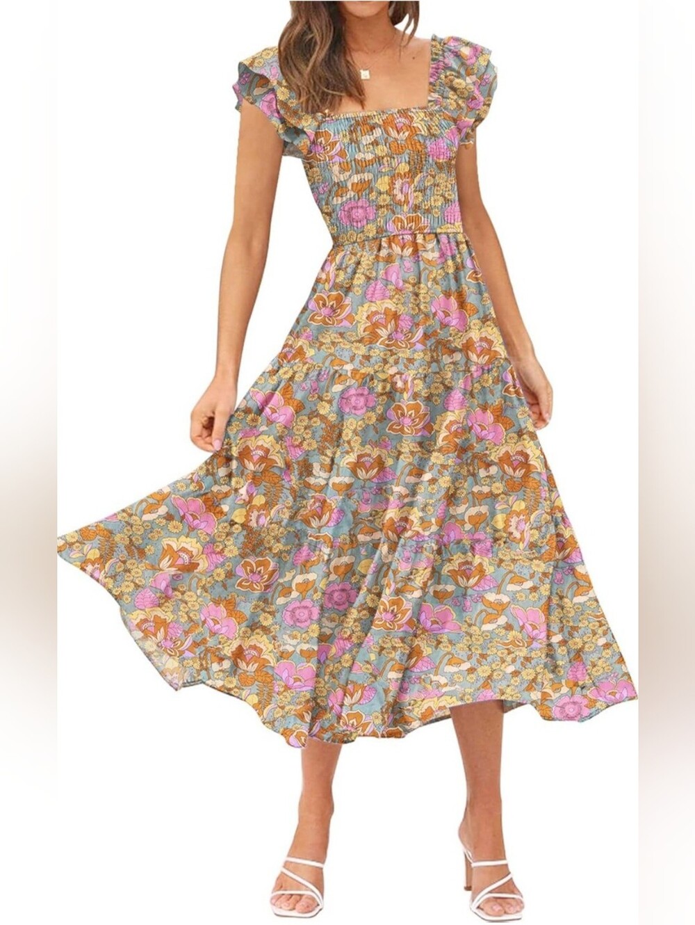 Boho Floral Summer Dress